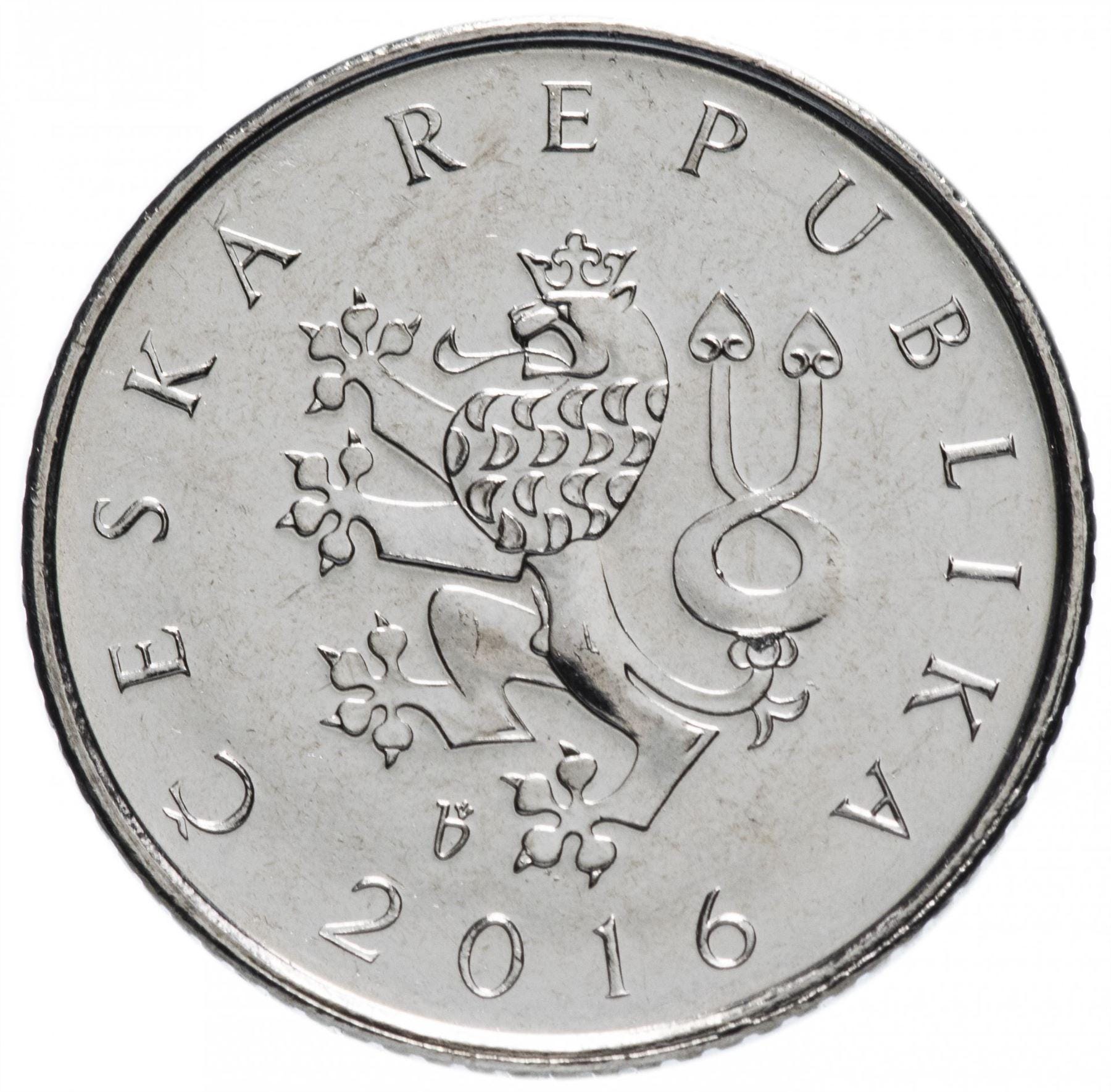 チェココイン チェコ共和国 1コルナ | ライオン | 聖