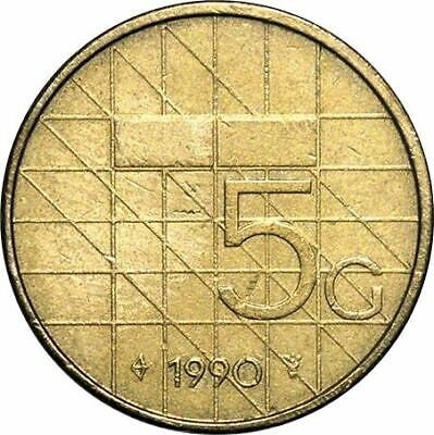 オランダ 5 ギルデン ベアトリクス | コイン KM210 1987 - 2001