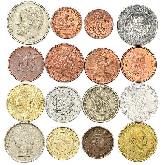 16 Different Coins From Capitalist Countries. Nato, Western Block Coins, Free World Coins.
