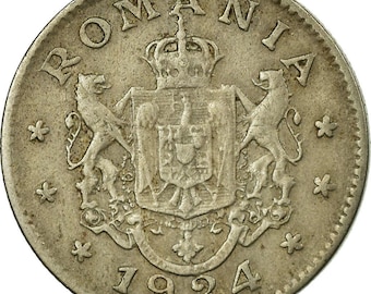 ルーマニア硬貨 1 レイ | フェルディナンド 1 世 | ルーマニア | 1924