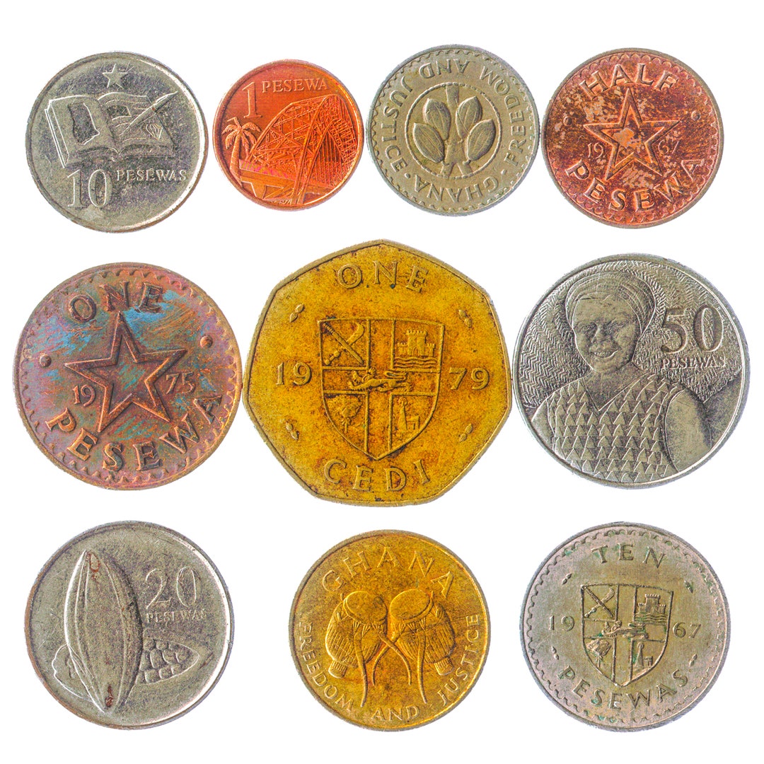 ガーナのコイン：西アフリカの旧通貨、収集用貨幣（10枚） - Etsy 日本