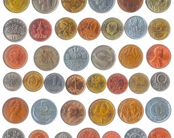Set of 40 Coins From 40 Different Countries Coins Lot