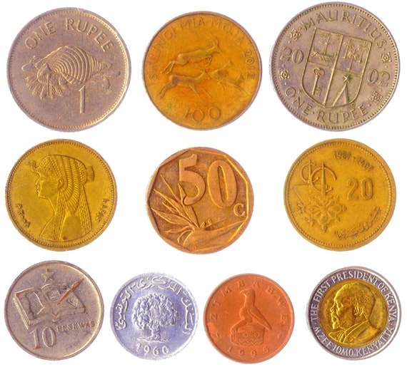 Coins Picked Randomly From Different African Countries. Old Valuable Collectible Coins.