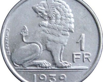 Belgian Coin 1 Franc - Léopold III BELGIQUE | Namur | Limbourg | 1939