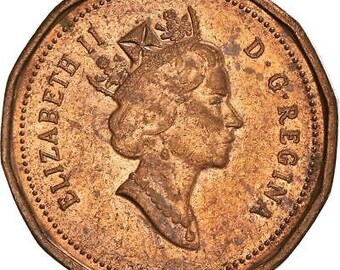 1995年 カナダ エリザベス2世 カナダ 1995年 1セント硬貨 ペニー メープルリーフ エリザベス
