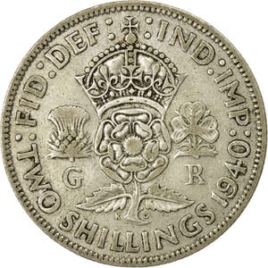 Two shilling coin - Etsy 日本