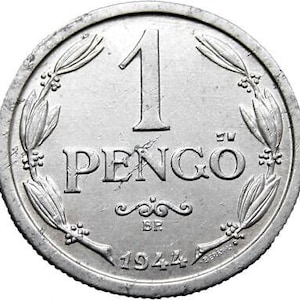 Hungarian Coin Hungary 1 Pengo | Miklos Horthy | 1941 - 1944