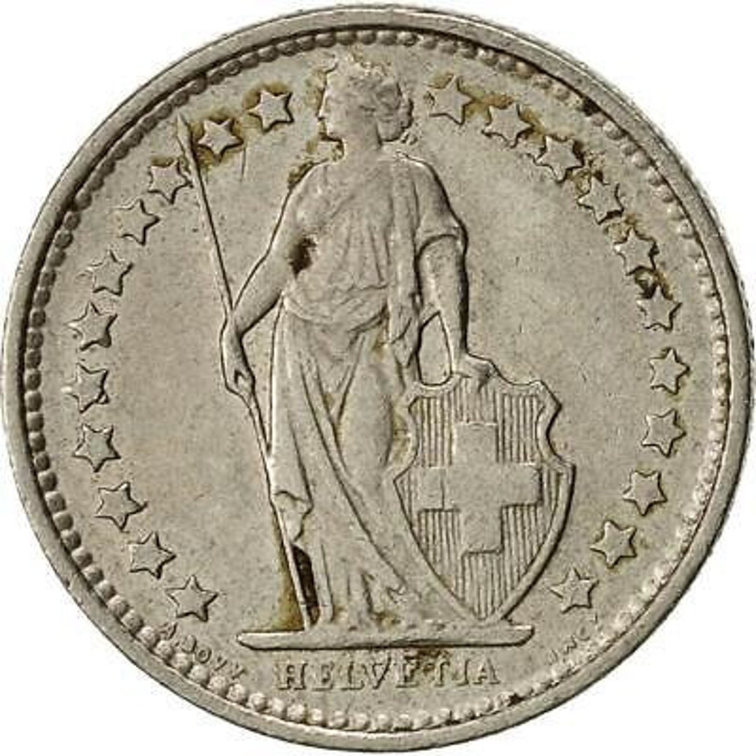 ①スイス フラン ３０フラン 楽天市場】スイス 1/2 フラン XF 年代ランダム 外国 硬貨 コイン