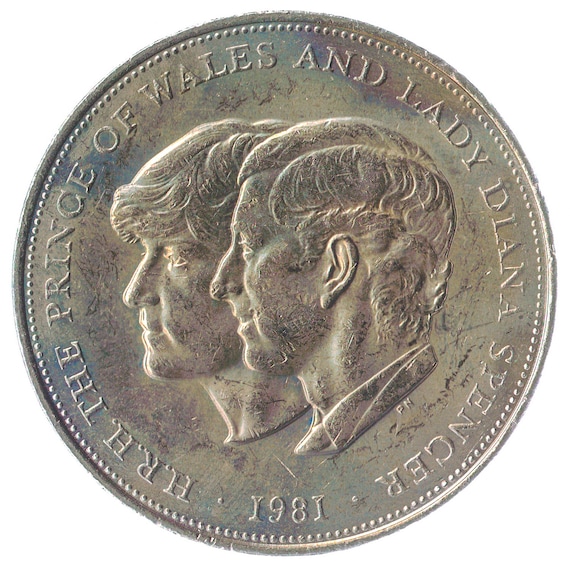 British Commemorative 25 New Pence Coin - Wedding of Prince Charles And Lady Diana Spencer 1981