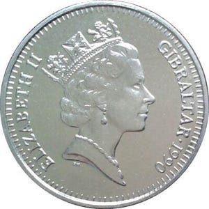Gibraltar 10 Pence Coin | Queen | Moorish Castle | Gibraltar | 1988 - 1991