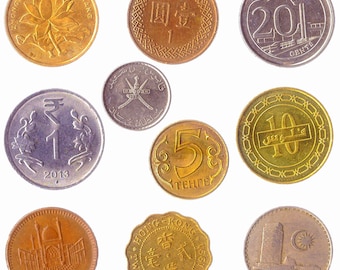 10 Zufällige Münzen Aus Asien, Afroasien & Eurasien – Echte Sammler-Münzen, Limited Edition