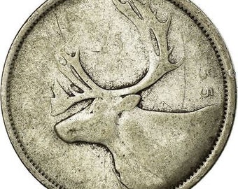 カナダ硬貨 カナダ 25セント | エリザベス2世女王 | レインディア