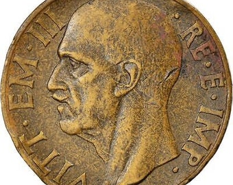 Italy Coin 10 Centesimi - Vittorio Emanuele III | Quadriga | Axe