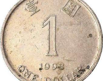 Hong Kong 1 Dollar Coin Km69a 1994 - 2019 - Etsy
