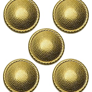 5x Bundeswehr Gold Knöpfe mit Hammer Und Kompass 22mm