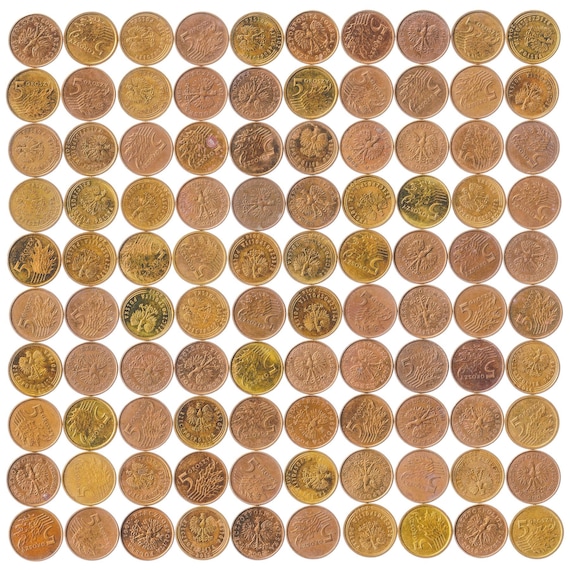 Poland 5 Groszy Coin | Oak Leaves | Polish White Eagle | KM278 | 1990 - 2014