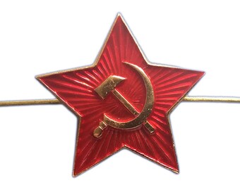 USSR Sovjet Leger RODE STER Hoed Cap / Badge / Cockade / Emaille Pin Hammer &Sikkel