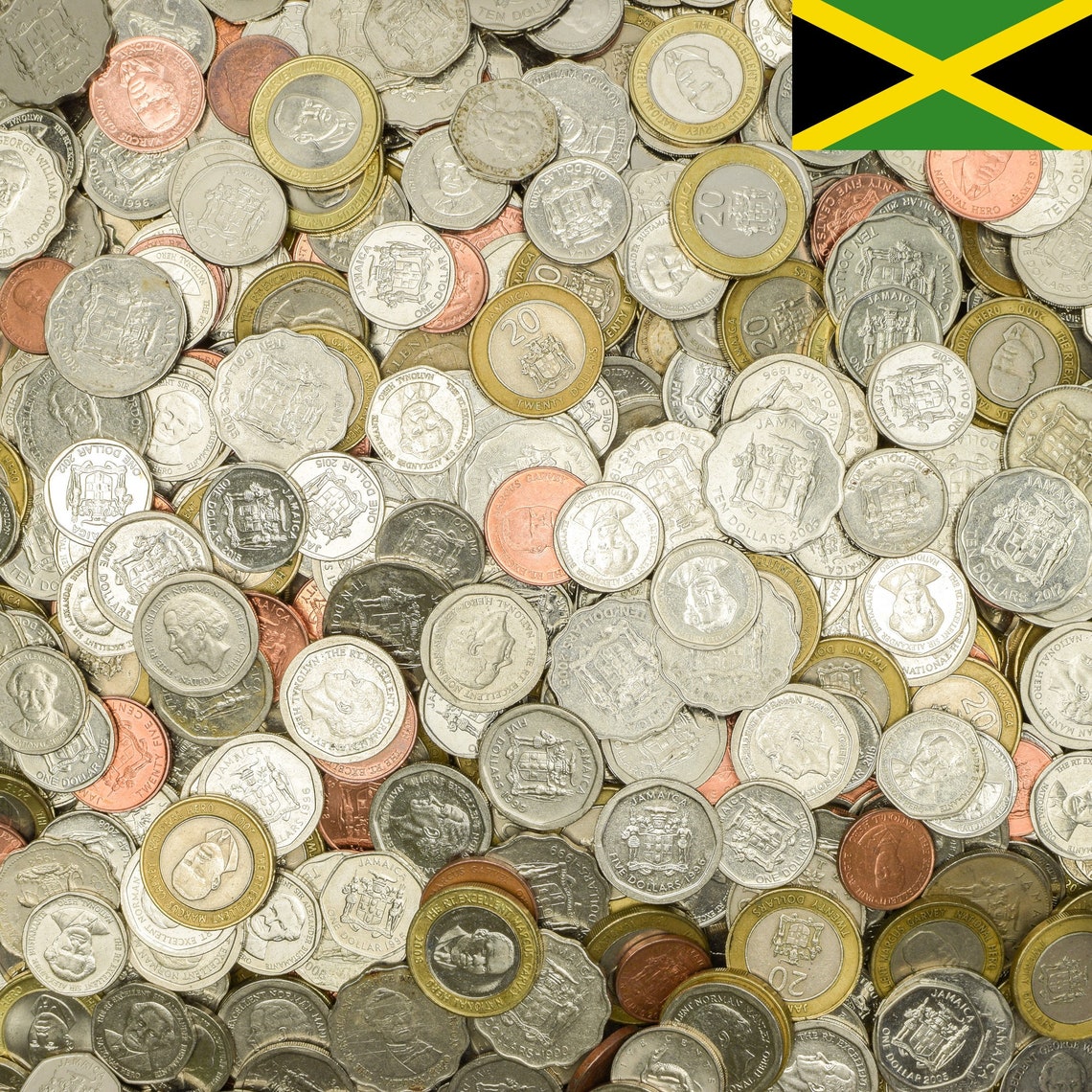 10 Jamaican Coins from an island Country in the Caribbean Sea Etsy