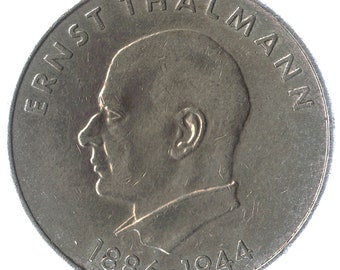 Commemorative 20 Mark Coin from East Germany. 85th Birthday Of Ernst Thälmann. 1971