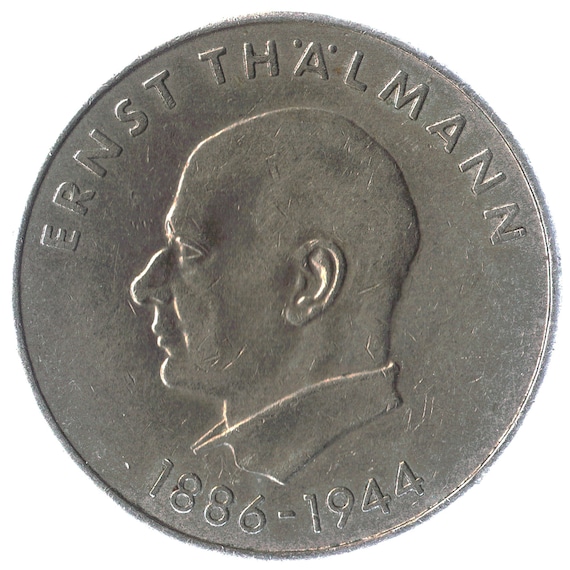 Commemorative 20 Mark Coin from East Germany. 85th Birthday Of Ernst Thälmann. 1971