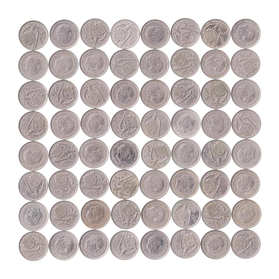 Spain 5 Pesetas | 100 Coins | Francisco Franco | Eagle of Saint John | KM786 | 1957
