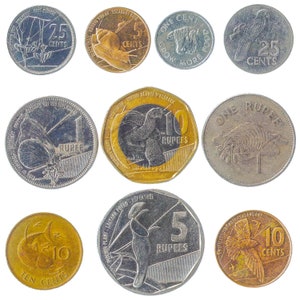 Seychelles Coins Cents Rupees East African Island Money Collectible Currency Collection Exotic Sea Animals Jellyfish Tuna Frog Shell image 3