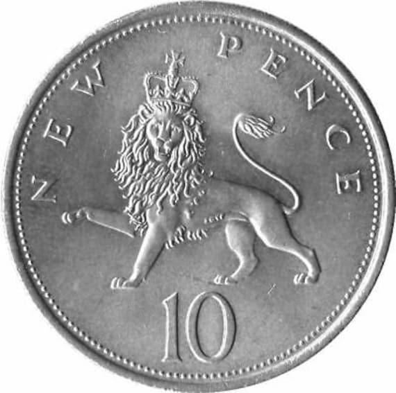 イギリス 10 ニューペンス - エリザベス2世第2肖像 | コイン KM912