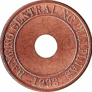 Philippines 5 Sentimo Coin KM268 1995 - 2017