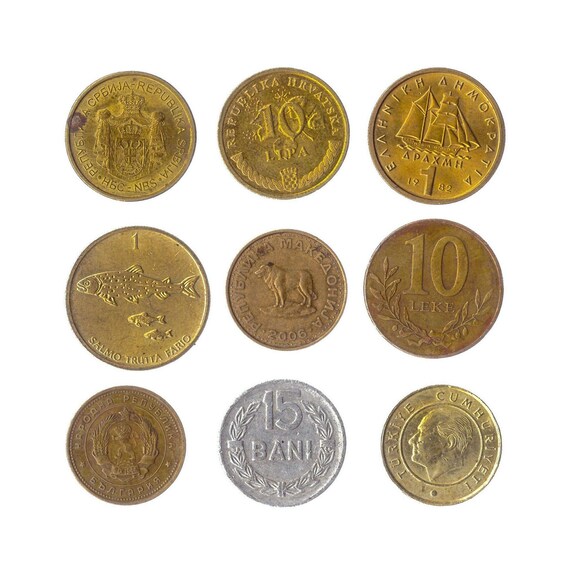Balkans Coin Collection: 9 Old Southeast Europe Coins