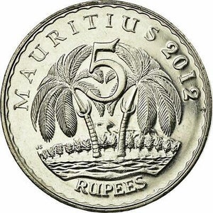 Mauritius 5 Rupees - Seewoosagur Ramgoolam | Palm Trees Coin KM56a 2012 - 2018