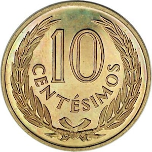 Moneda uruguaya Uruguay 10 Centésimos / José Gervasio Artigas / 1960