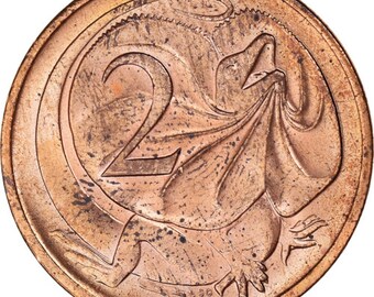 オーストラリア硬貨 2セント | エリザベス2世 | リザード