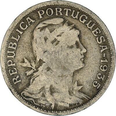 4228.　極美品　1927年　ポルトガル領　アンゴラ　50センタボス　海外硬貨 ポルトガル 50 センタボス コイン|共和国の寓話 | 1927 ～ 1968
