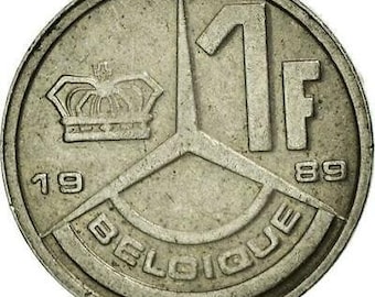 Belgian Coin 1 Franc - Baudouin I Belgique | Star | 1989 - 1993