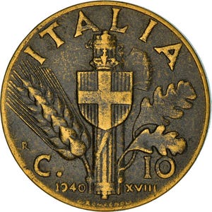 Italian 10 cent coin - Etsy 日本