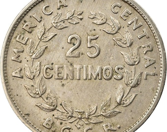 コスタリカ 25 センティモ硬貨 | 星 | 火山 | 船 | 太陽 | 1967 - 1978