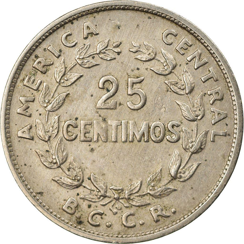 コスタリカ 25 センティモ硬貨 | 星 | 火山 | 船 | 太陽 | 1967 - 1978
