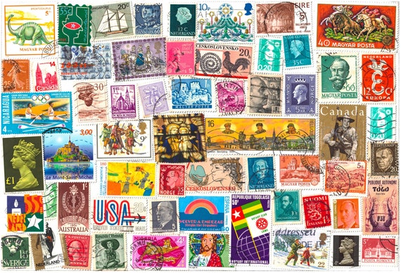 Mixed Postage Stamps Mostly From Europe. Randomly Picked. World Philately Collection (Off Paper, Used)