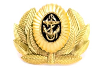 USSR Russian NAVY Warrant Officer Uniform Hat Badge Cap Cockade