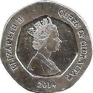 Gibraltarian Coin 20 Pence | Elizabeth II | Candytuft | Gibraltar | 2014 - 2016
