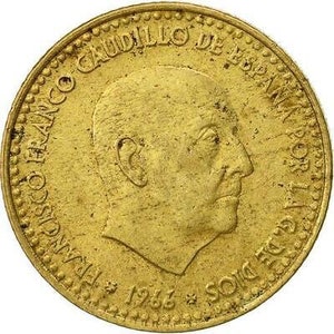Spain 1 Peseta Coin | Francisco Franco| 1966