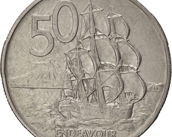 ニュージーランド 50セント硬貨 | ジェームズ・クック船長 | HMS