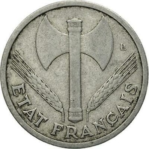 French Coin 1 Franc | Vichy French State | France | 1942 - 1944