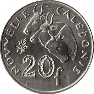New Caledonia 20 Francs Coin 2006 - 2018 KM 12a