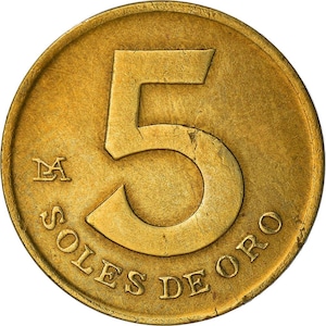 Moneta da 5 Soles de Oro del Perù / KM271 / 1978 - 1983