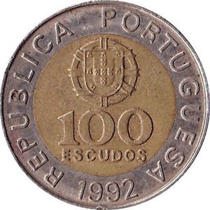 Portuguese Coin Portugal 100 Escudos | Pedro Nunes | 1989 - 2001