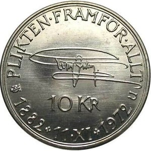 Swedish Coin 10 Kronor | King Gustaf VI Adolf Birthday | Sweden | 1972