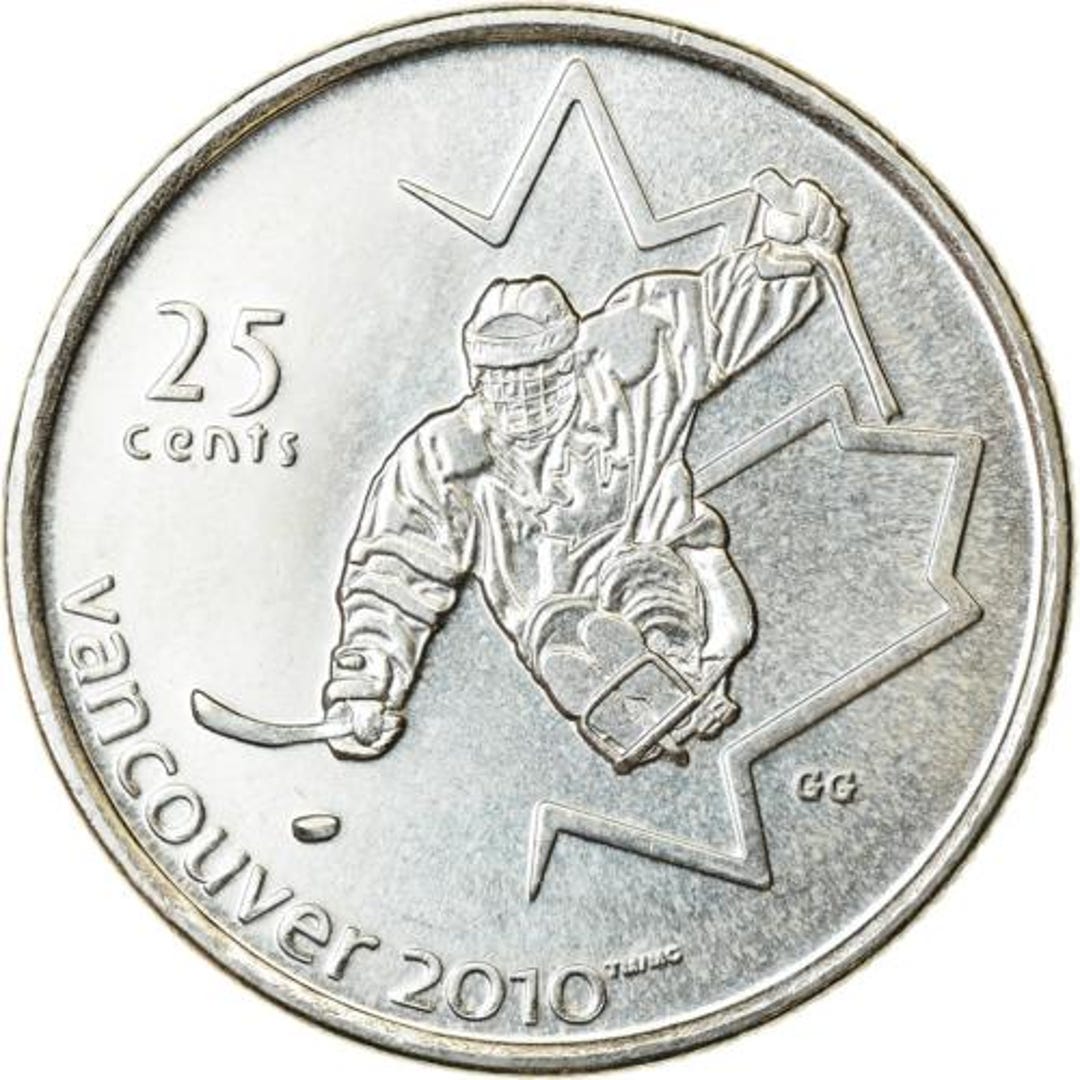 Canadian Coin Canada 25 Cents | Queen Elizabeth II | Sledge Canadian Coin Canada 25 Cents | Queen Elizabeth II | Sledge