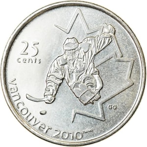 Canadian Coin Canada 25 Cents | Queen Elizabeth II | Sledge Hockey | 2009