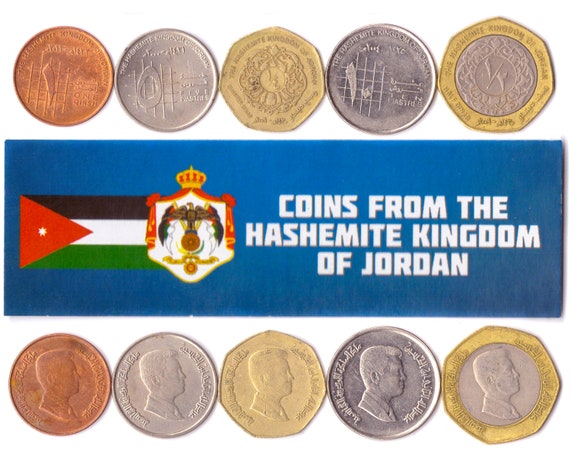 5 Jordan Coin Lot. Differ Collectible Coins From Middle East. Foreign Currency